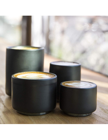 Taza de Cerámica Fellow Monty 325 ml Negro Mate Doble Pared