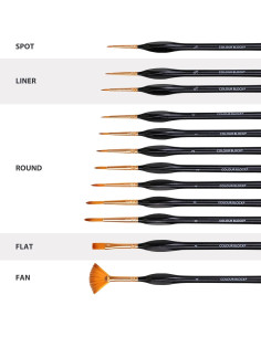 Set de Pinceles de Artista 12 Piezas Colour Block en Estuche de Cuero 2