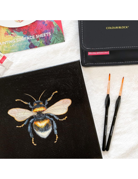 Set de Pinceles de Artista 12 Piezas Colour Block en Estuche de Cuero