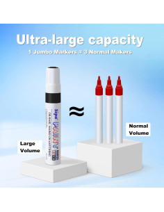 Marcadores de Pintura Sipa Jumbo Negro 2 Unidades Punta Chisel 2