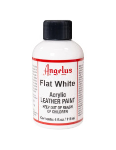 Pintura Acrílica para Cuero Angelus 118 ml Blanco Mate