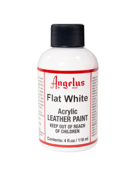 Pintura Acrílica para Cuero Angelus 118 ml Blanco Mate