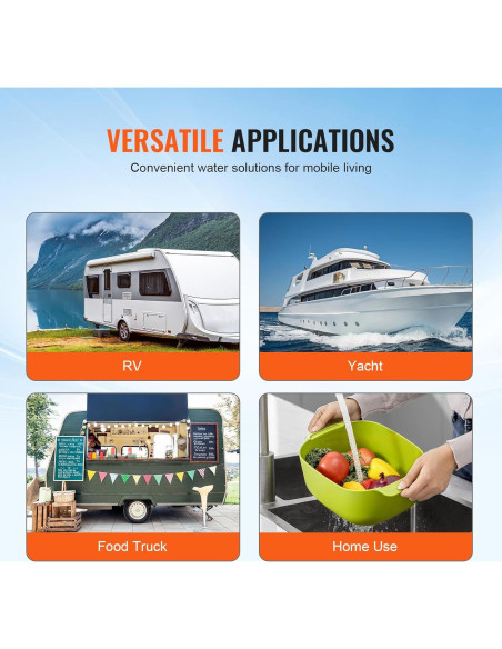 Bomba de Diafragma 12V VEVOR 3 GPM 50 PSI Ajustable