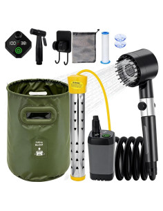 Ducha Portátil SIECCY 1500W con Calentador y Batería 6000mAh