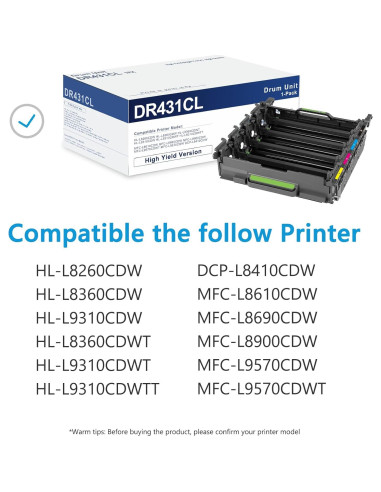 Unidad de Tambor DR431CL Estward 30,000 Páginas Compatible