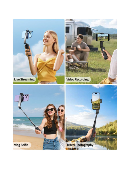 Palo Selfie Mini yAyusi i8 Aluminio Extensible 67.94 cm Negro