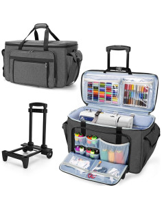 Funda CURMIO para Máquina de Coser y Bordar con Ruedas 56.4x24.1x34cm 2