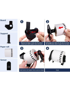 Etiquetas de Dirección BETCKEY DK-1201 - 10 Rollos (4000 Etiquetas) 2