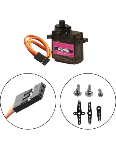 5 Servos Micro MG90S 9G 180 Grados DORHEA para Proyectos DIY