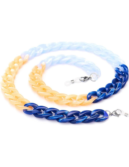 Cadena de Gafas Acrílica Cosace 71 cm Antideslizante Bicolor