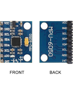 6 Módulos GY-521 MPU-6050 Acelerómetro Giroscopio 3 Ejes IIC 2