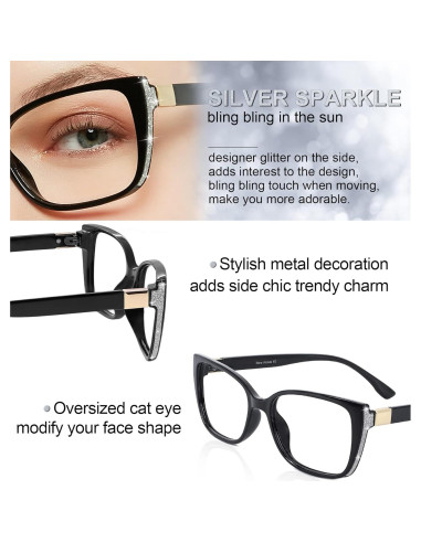 Gafas de Lectura Oversized MARE AZZURO 1.0 para Mujeres