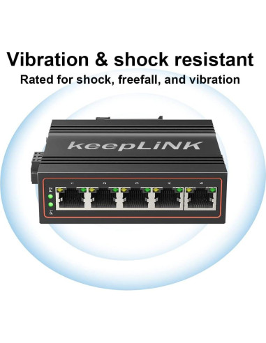 Conmutador Ethernet Industrial 5 Puertos keepLiNK IP40