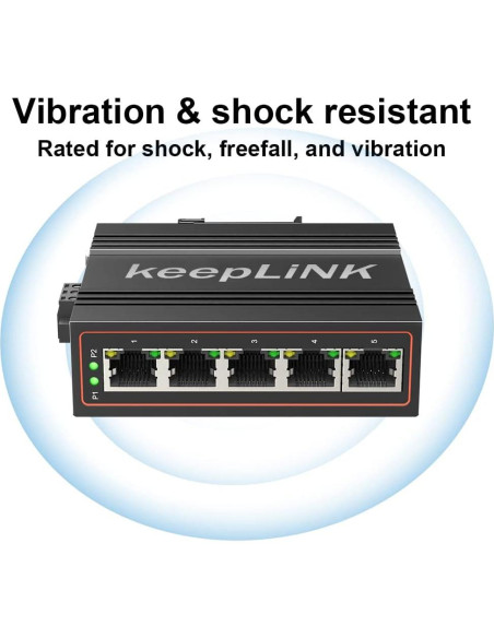 Conmutador Ethernet Industrial 5 Puertos keepLiNK IP40