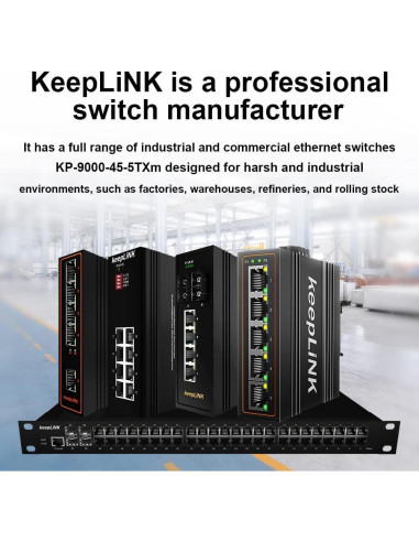 Conmutador Ethernet Industrial 5 Puertos keepLiNK IP40
