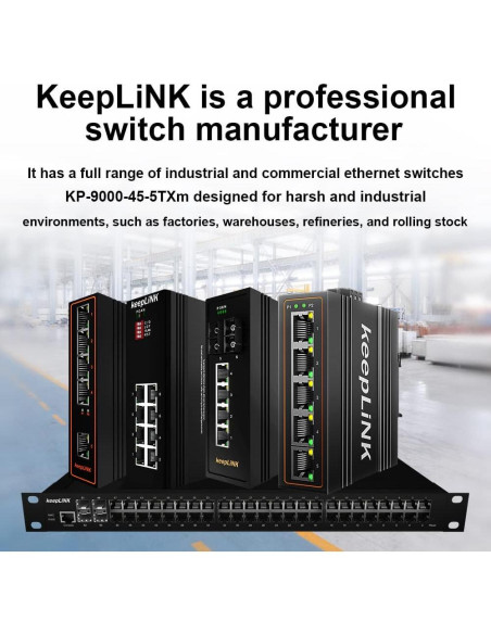 Conmutador Ethernet Industrial 5 Puertos keepLiNK IP40