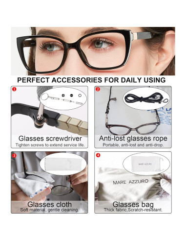 Gafas de Lectura Oversized MARE AZZURO 1.0 para Mujeres