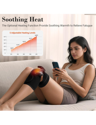 Masajeador de Rodilla CuPiLo 5557 con Calor y Vibración