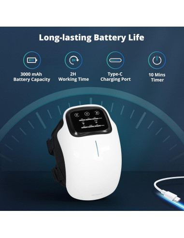 Masajeador de Rodilla Medcursor Inalámbrico con Calor 3 Niveles