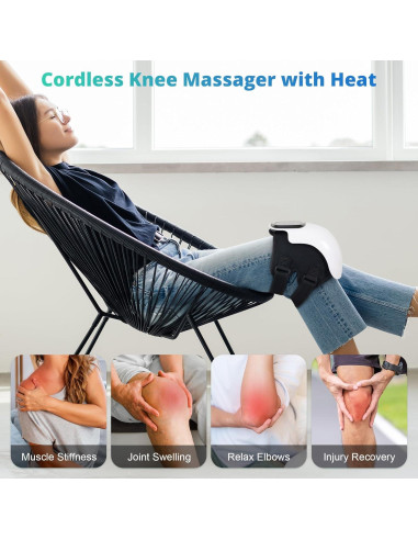 Masajeador de Rodilla Medcursor Inalámbrico con Calor 3 Niveles