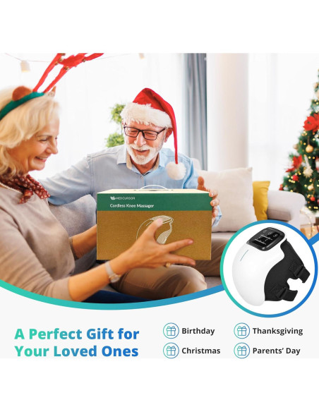 Masajeador de Rodilla Medcursor Inalámbrico con Calor 3 Niveles