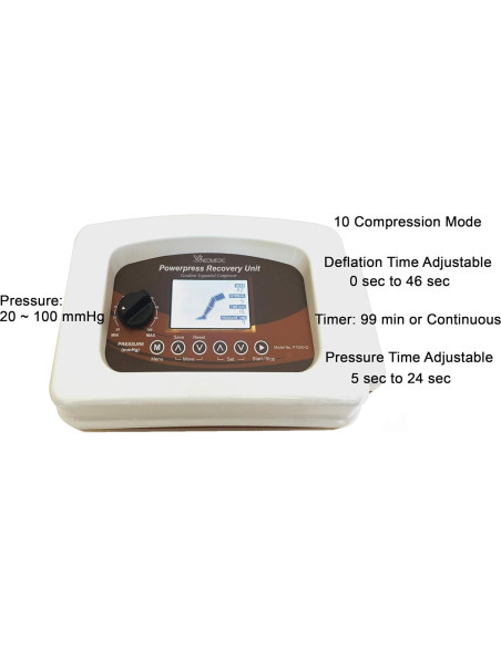 Sistema de Masaje de Piernas Digital HANURI Grande 10 Modos