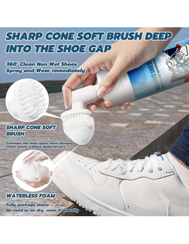 Kit de Limpieza de Zapatos Wouqinen 260g - Spray y Cepillo