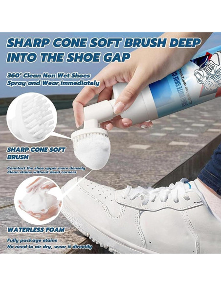 Kit de Limpieza de Zapatos Wouqinen 260g - Spray y Cepillo