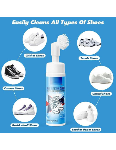 Kit de Limpieza de Zapatos Wouqinen 260g - Spray y Cepillo