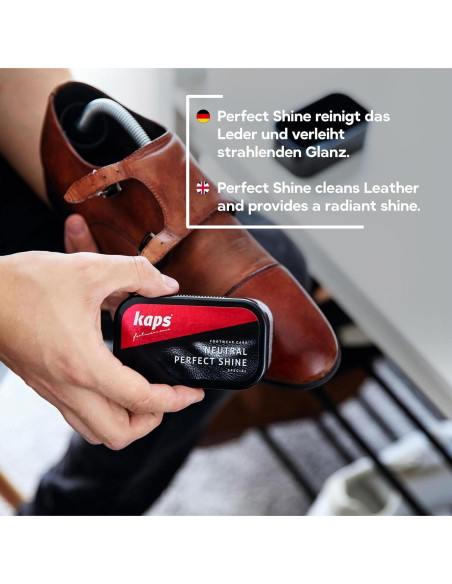Esponja de Betún Kaps para Zapatos de Cuero - Brillo Instantáneo