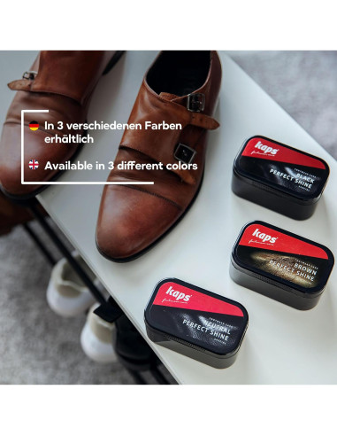 Esponja de Betún Kaps para Zapatos de Cuero - Brillo Instantáneo