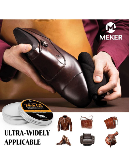 Aceite de Visón MEKER 100 ml - Acondicionador y Limpiador Impermeable