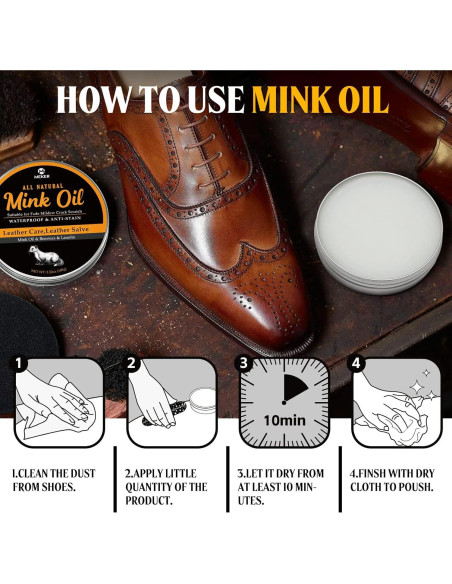 Aceite de Visón MEKER 100 ml - Acondicionador y Limpiador Impermeable