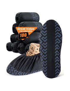 Cubiertas de Zapatos Desechables DclobTop 100 Paquete Negro