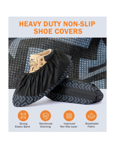 Cubiertas de Zapatos Desechables DclobTop 100 Paquete Negro 2