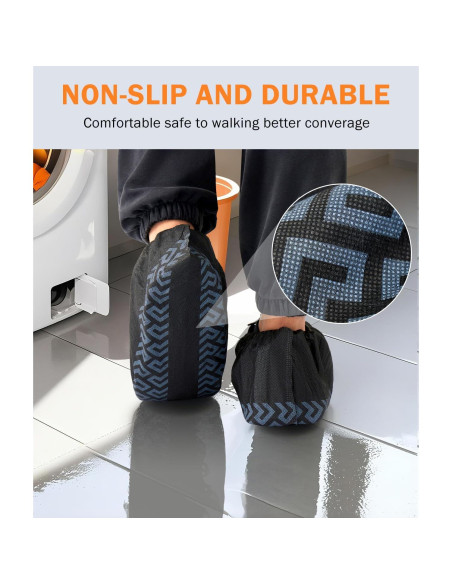 Cubiertas de Zapatos Desechables DclobTop 100 Paquete Negro
