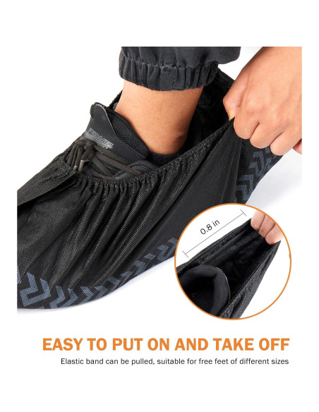 Cubiertas de Zapatos Desechables DclobTop 100 Paquete Negro