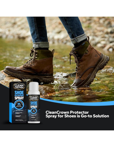 Spray Protector CleanCrown 160 ml - Impermeabilizante para Zapatos y Cuero