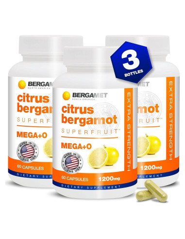 Suplemento de Bergamota BergaMet 1200mg 180 Cápsulas