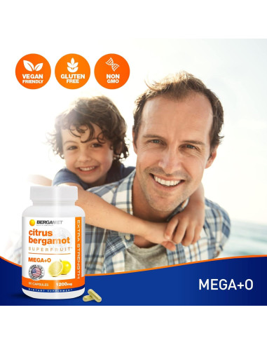 Suplemento de Bergamota BergaMet 1200mg 180 Cápsulas