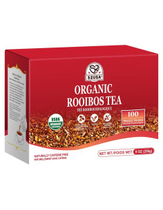 Té Rooibos Orgánico 52USA, 100 Bolsitas, Sin Cafeína, 250g