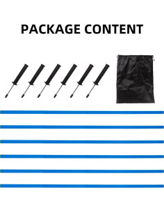 6 Postes de Agilidad para Fútbol Nbguigdstr 1.52m Azul 2