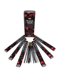 Varitas de Incienso Hem Black Love 6 Unidades 22.86 cm