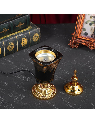 Quemador de Incienso Eléctrico Cabilock Negro 19.5x7.5cm