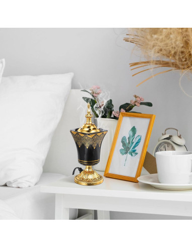 Quemador de Incienso Eléctrico Cabilock Negro 19.5x7.5cm