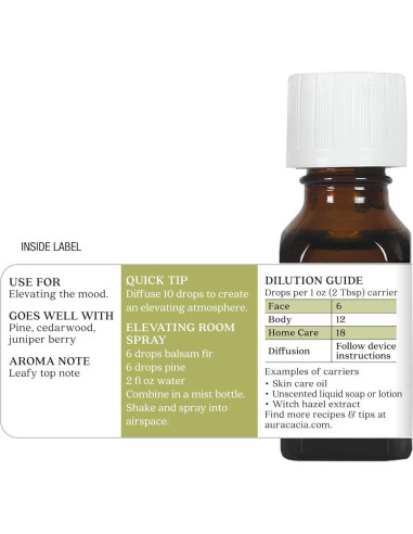 Aceite Esencial de Aguja de Balsamo Aura Cacia 14.79 ml