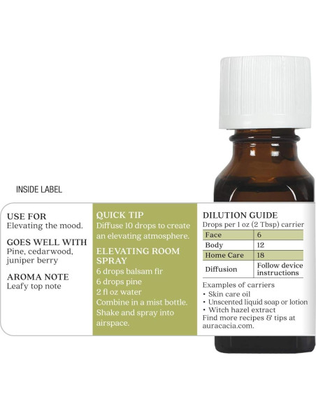 Aceite Esencial de Aguja de Balsamo Aura Cacia 14.79 ml