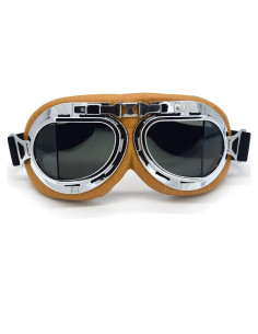 Gafas de Motocicleta Evomosa MG55 Plata Humo Antiempañantes