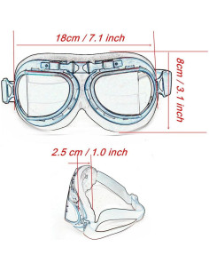 Gafas de Motocicleta Evomosa MG55 Plata Humo Antiempañantes 2