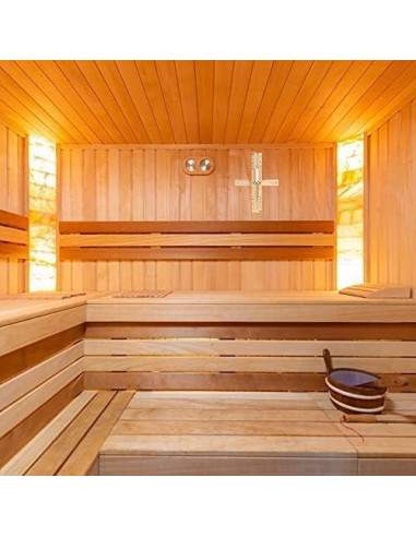 Reloj de Arena de Sauna YLTIMER 15 Minutos Madera Blanca